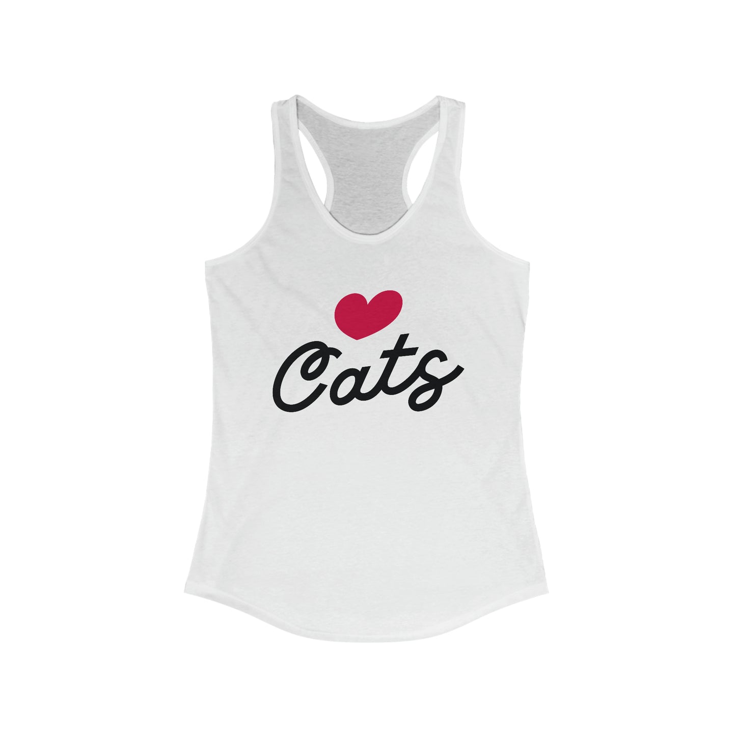 Love Cats Script Women's Racerback Tank Top