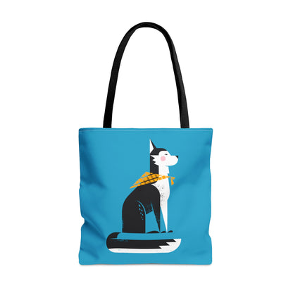 Sitting Husky Tote Bag