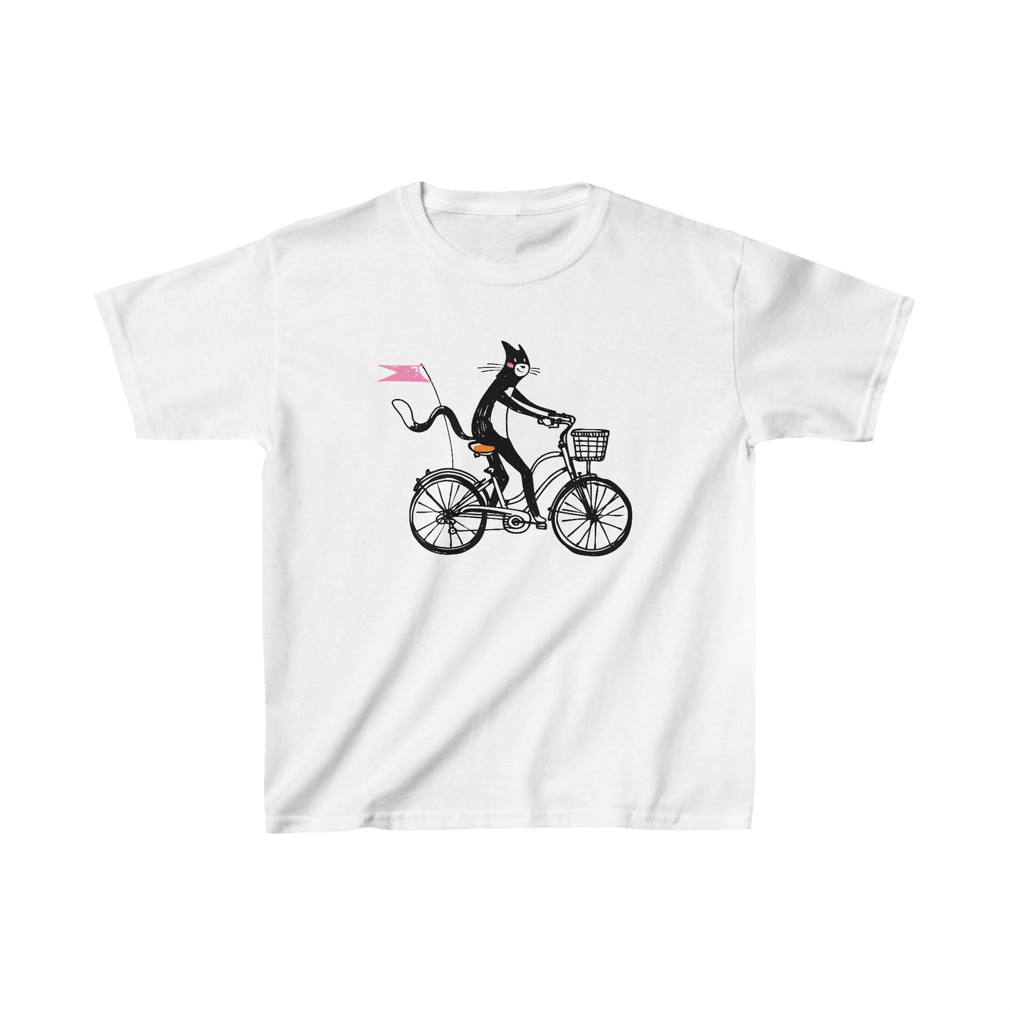 Bicycle Cat Kid’s Heavy Cotton Graphic Tee