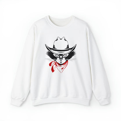 Cowboy Cat Women's Heavy Blend Crewneck Sweatshirt