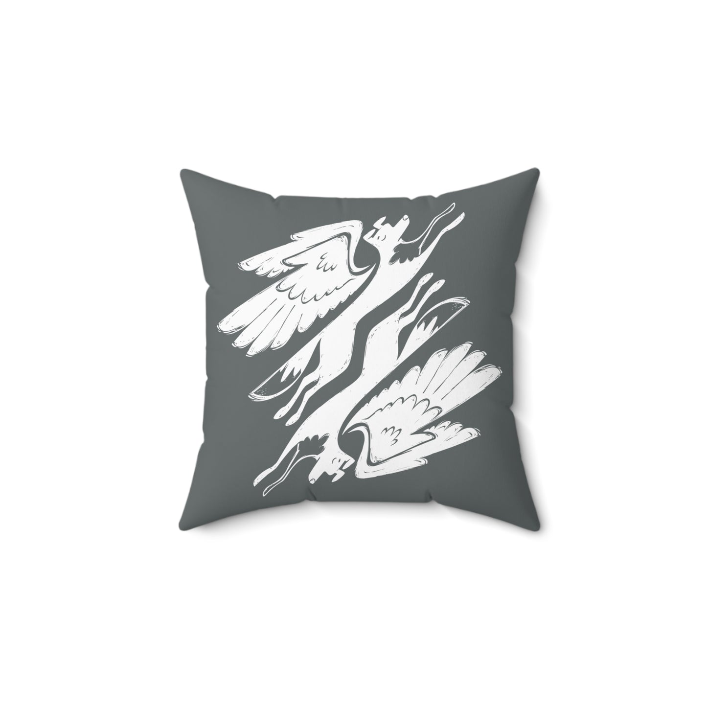 Angel Dogs Spun Polyester Square Pillow