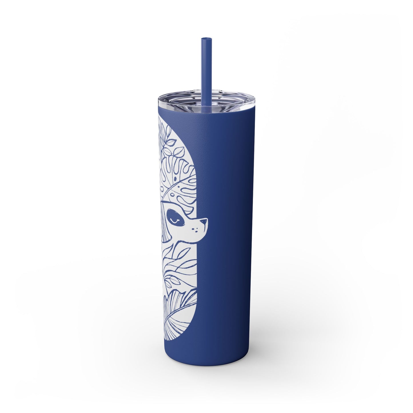 Jungle Dogs Skinny Tumbler with Straw, 20oz