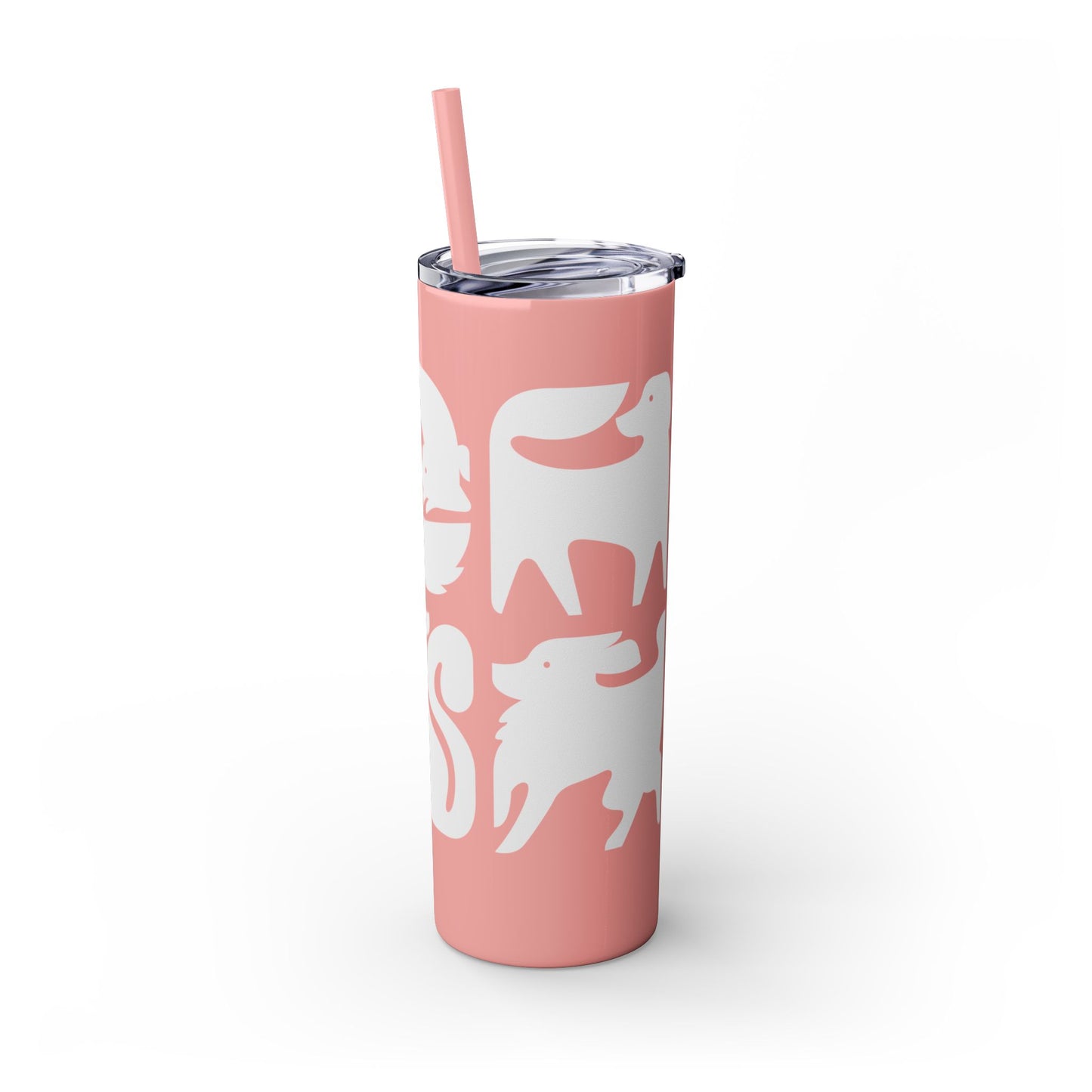 Graphic Dogs Skinny Tumbler with Straw, 20oz