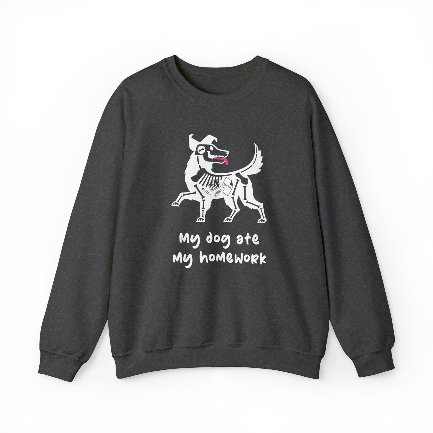 Dog Ate My Homework Women's Heavy Blend Crewneck Sweatshirt