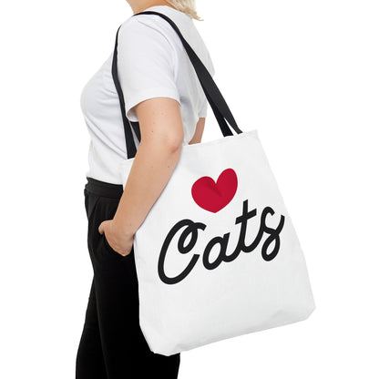 Love Cats Script Tote Bag