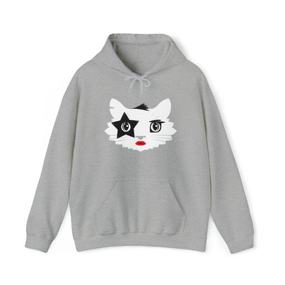 Rock 'n' Roll Cat Men's Hooded Sweatshirt