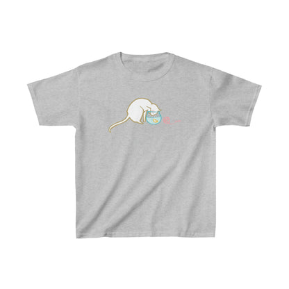 Cat & Fish Bowl Kid’s Heavy Cotton Graphic Tee