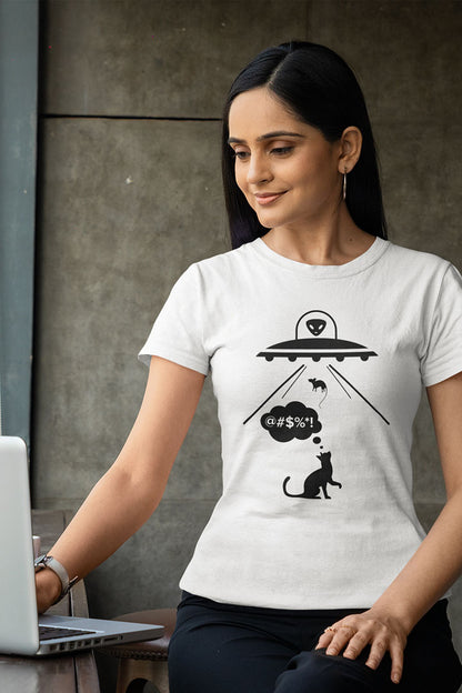 Alien Mouse Abduction Women's Graphic Tee