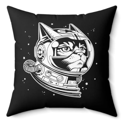 Space Cat Spun Polyester Square Pillow