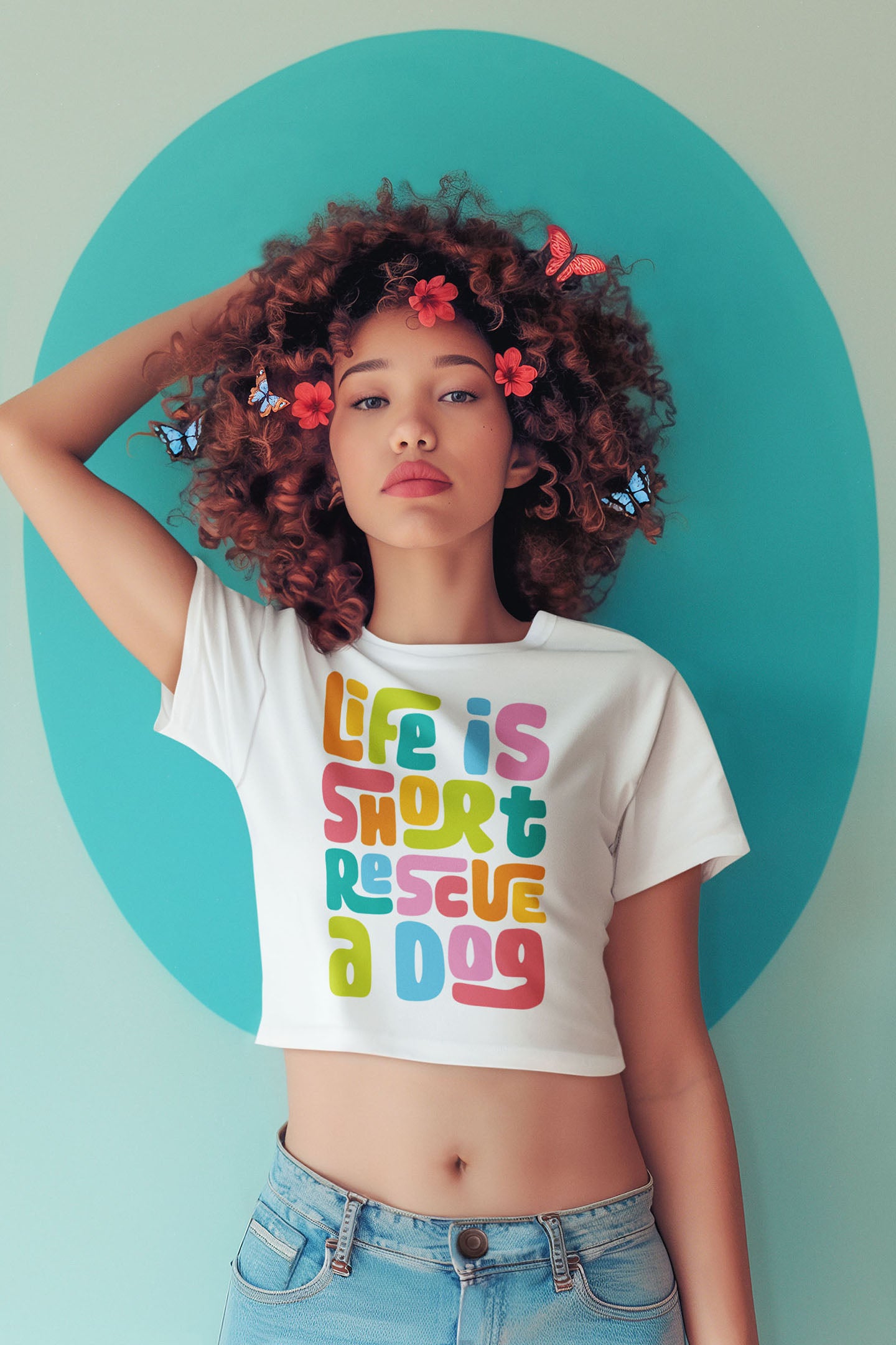 Life is Short Rescue a Dog Women's Baby Tee