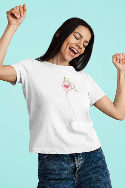 Cat Balloon Women's Graphic Tee