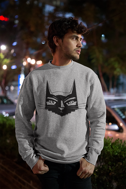 Bat Cat Men's Heavy Blend Crewneck Sweatshirt