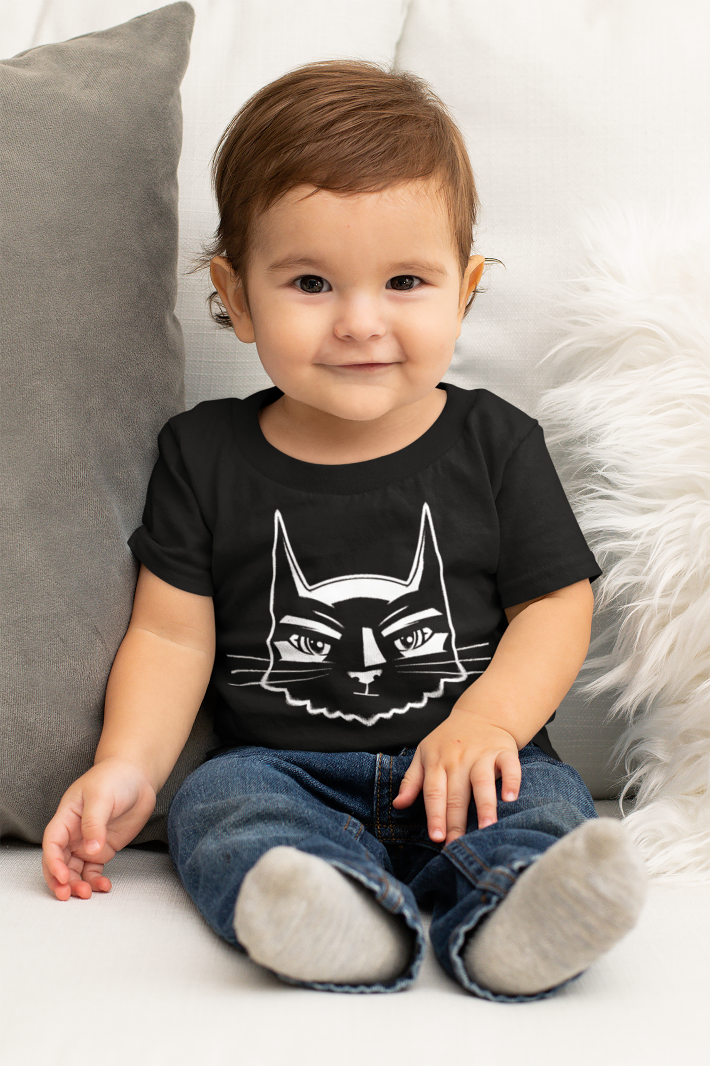 Bat Cat Baby Graphic Tee