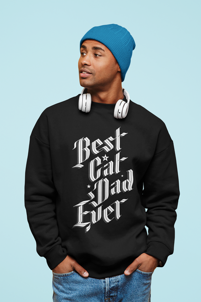 Best Cat Dad Ever Men's Heavy Blend Crewneck Sweatshirt