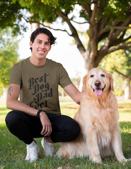 Sophisticated Best Dog Dad Ever Men's Graphic Tee