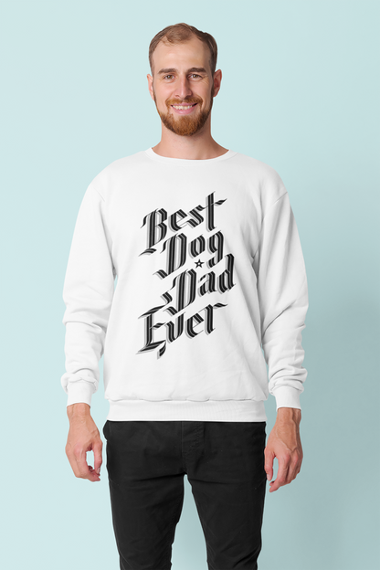 Best Dog Dad Ever Men's Heavy Blend Crewneck Sweatshirt