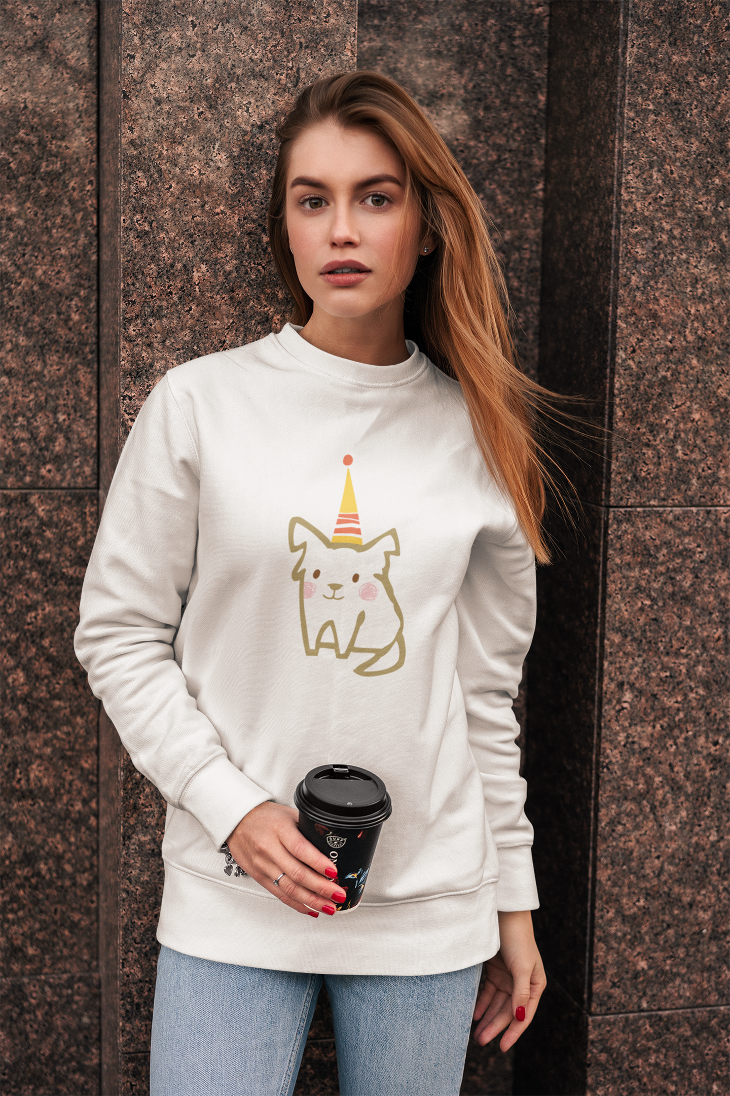 Birthday Dog Women's Heavy Blend Crewneck Sweatshirt