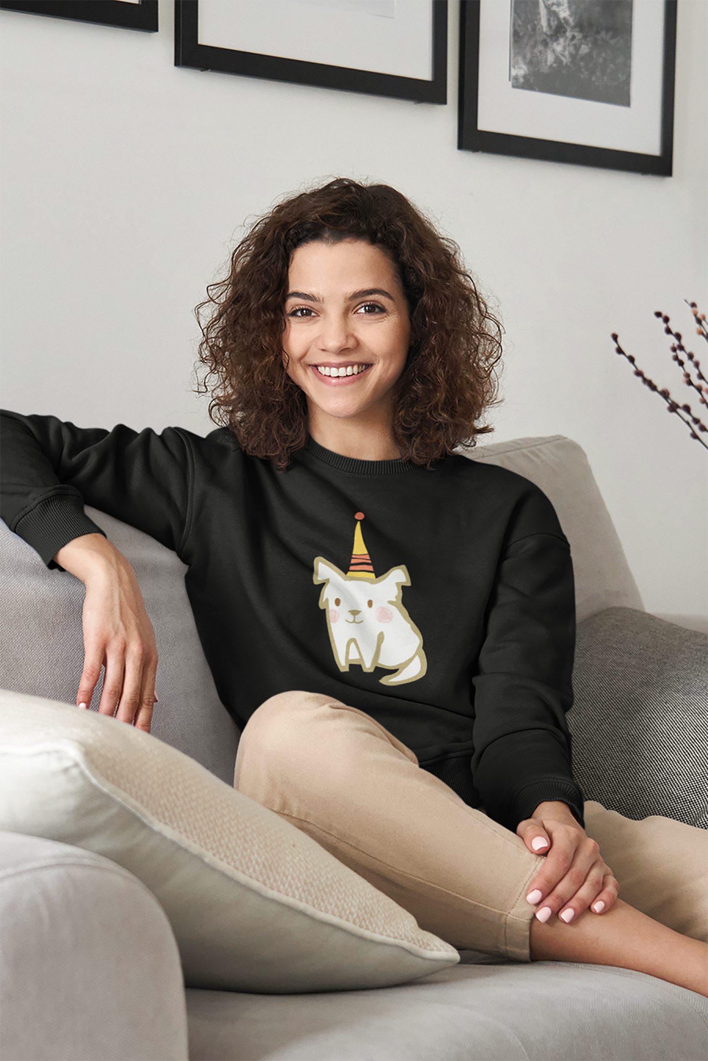 Birthday Dog Women's Heavy Blend Crewneck Sweatshirt