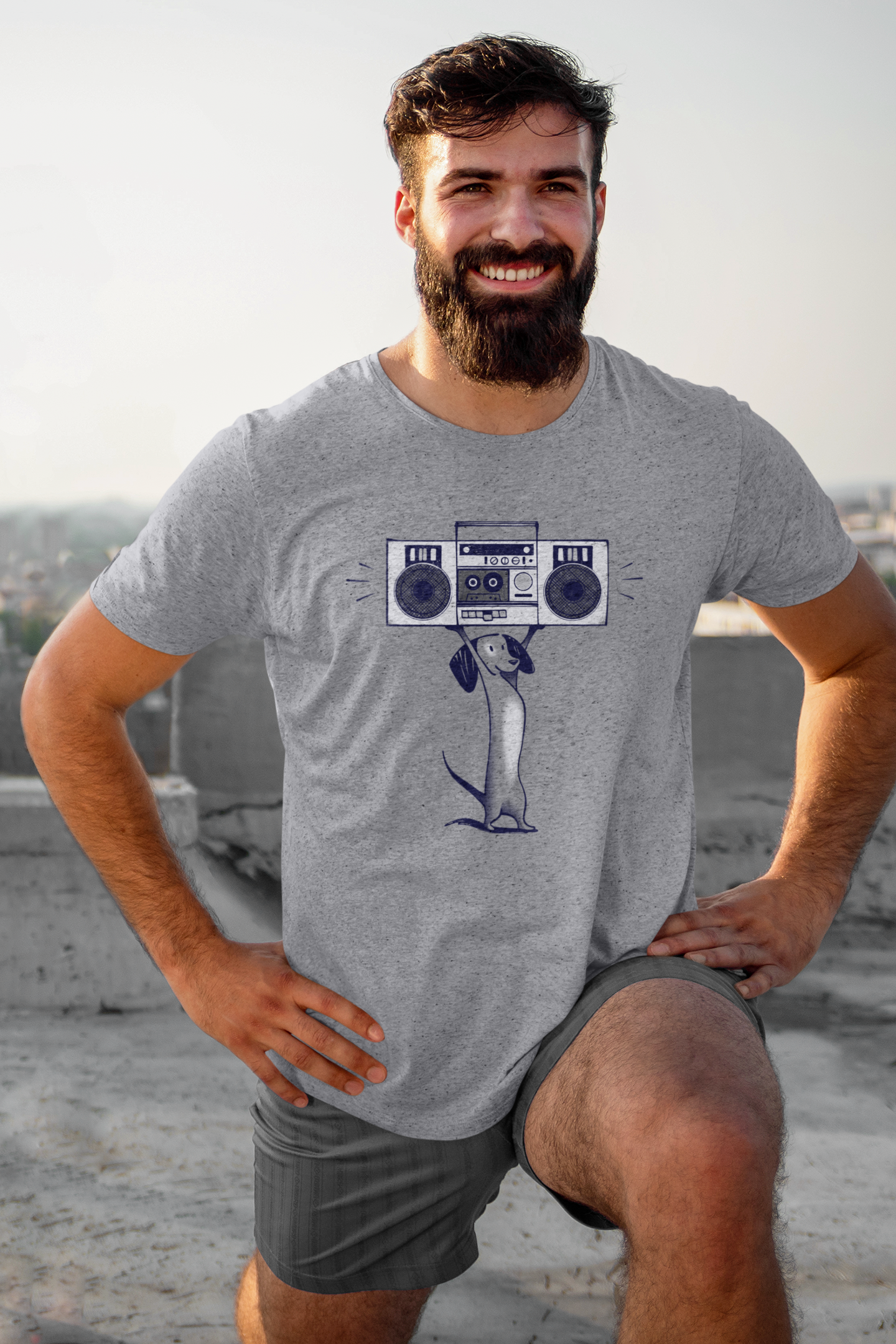 Boombox Dog Men's Graphic Tee