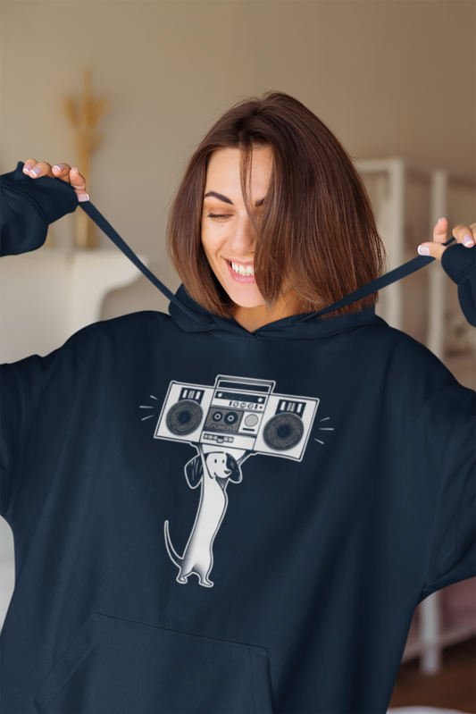 Boombox Dog Women's Hooded Sweatshirt