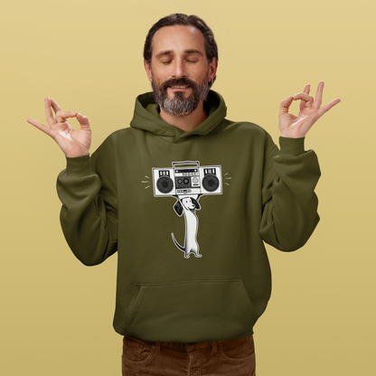 Boombox Dog Men's Hooded Sweatshirt