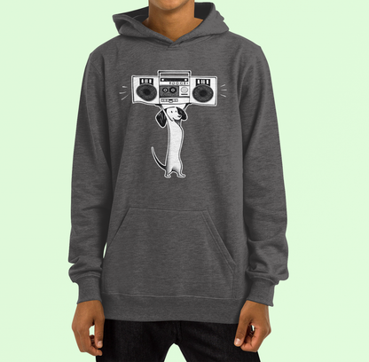 Boombox Dog Men's Hooded Sweatshirt