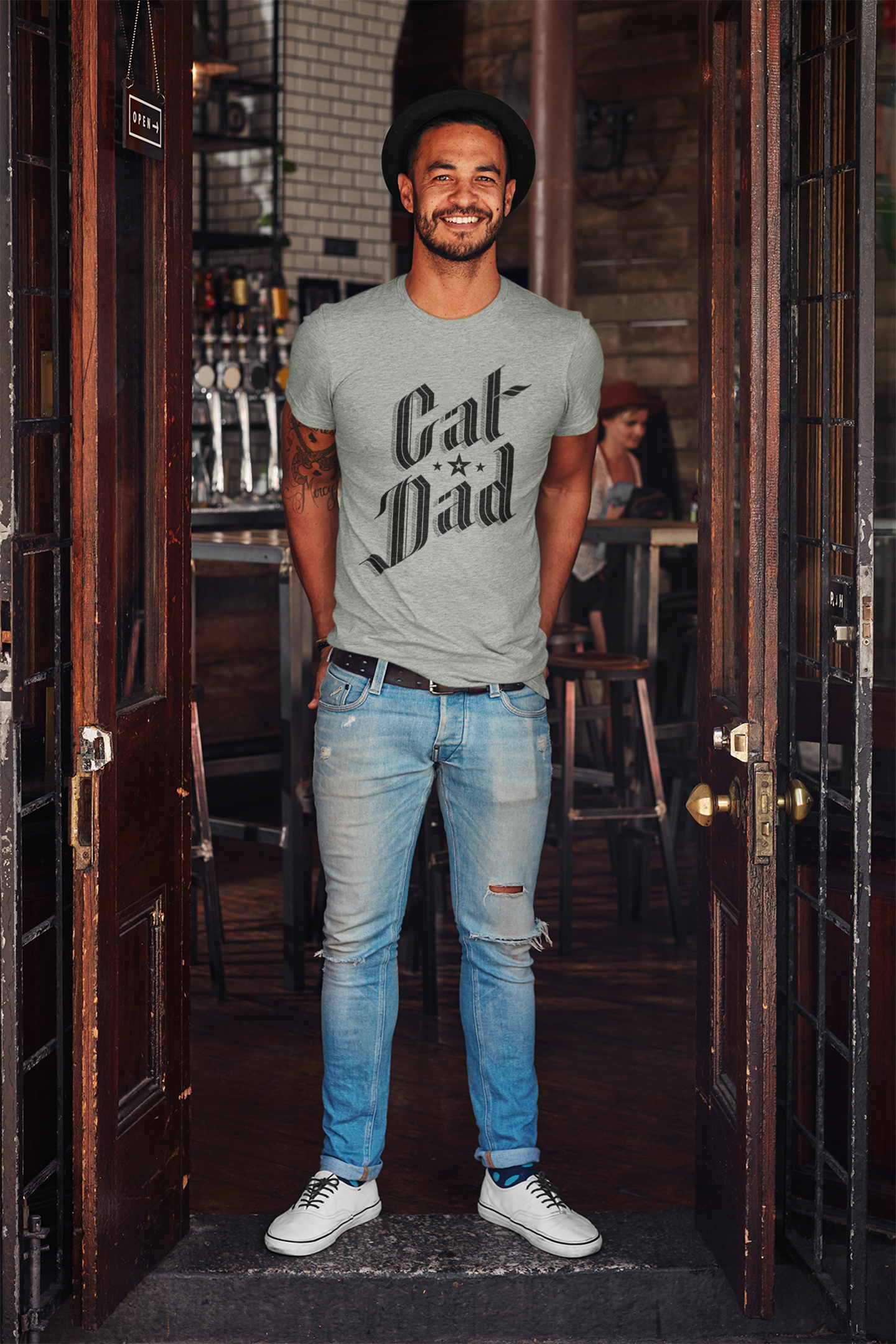 Sophisticated Cat Dad Men's Graphic Tee