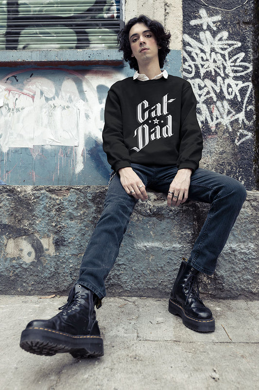 Sophisticated Cat Dad Men's Heavy Blend Crewneck Sweatshirt