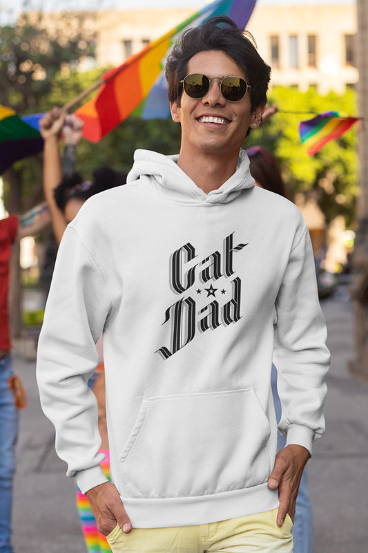 Sophisticated Cat Dad Men's Hooded Sweatshirt
