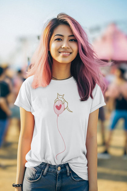 Cat on Heart Strings Women's Graphic Tee