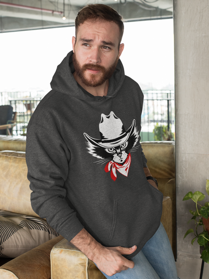 Cowboy Cat Men's Hooded Sweatshirt