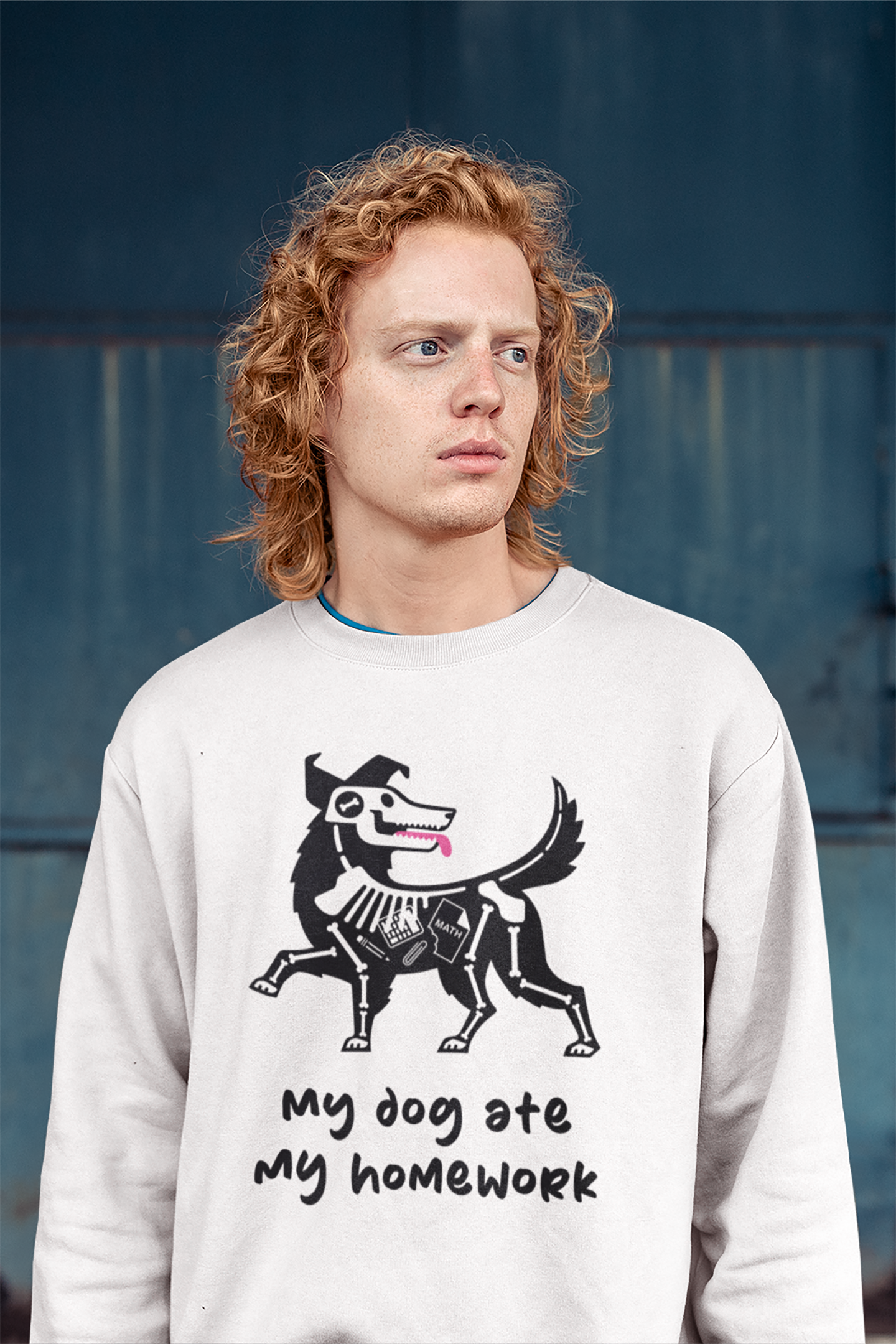 Dog Ate My Homework Men's Heavy Blend Crewneck Sweatshirt