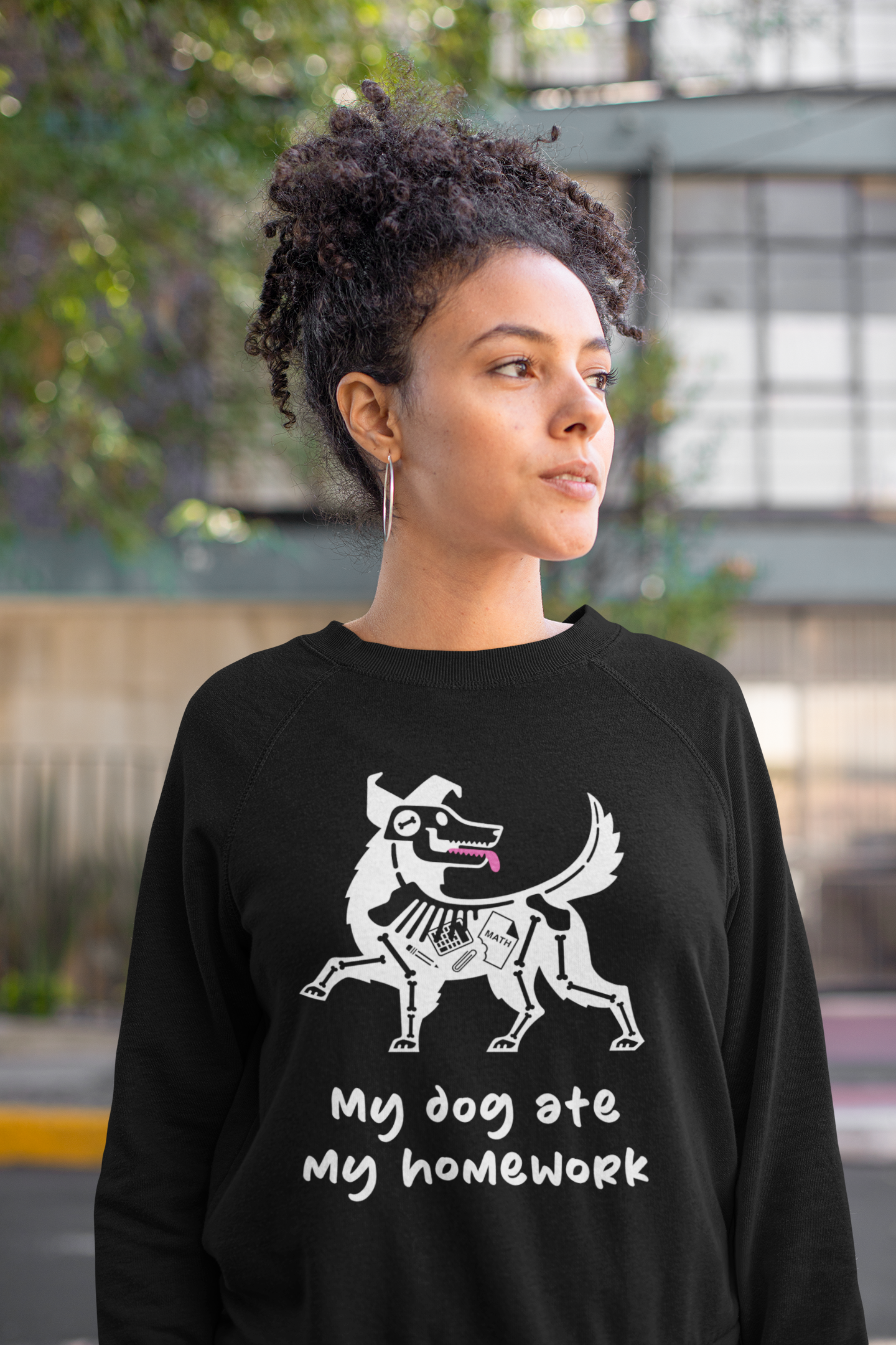 Dog Ate My Homework Women's Heavy Blend Crewneck Sweatshirt