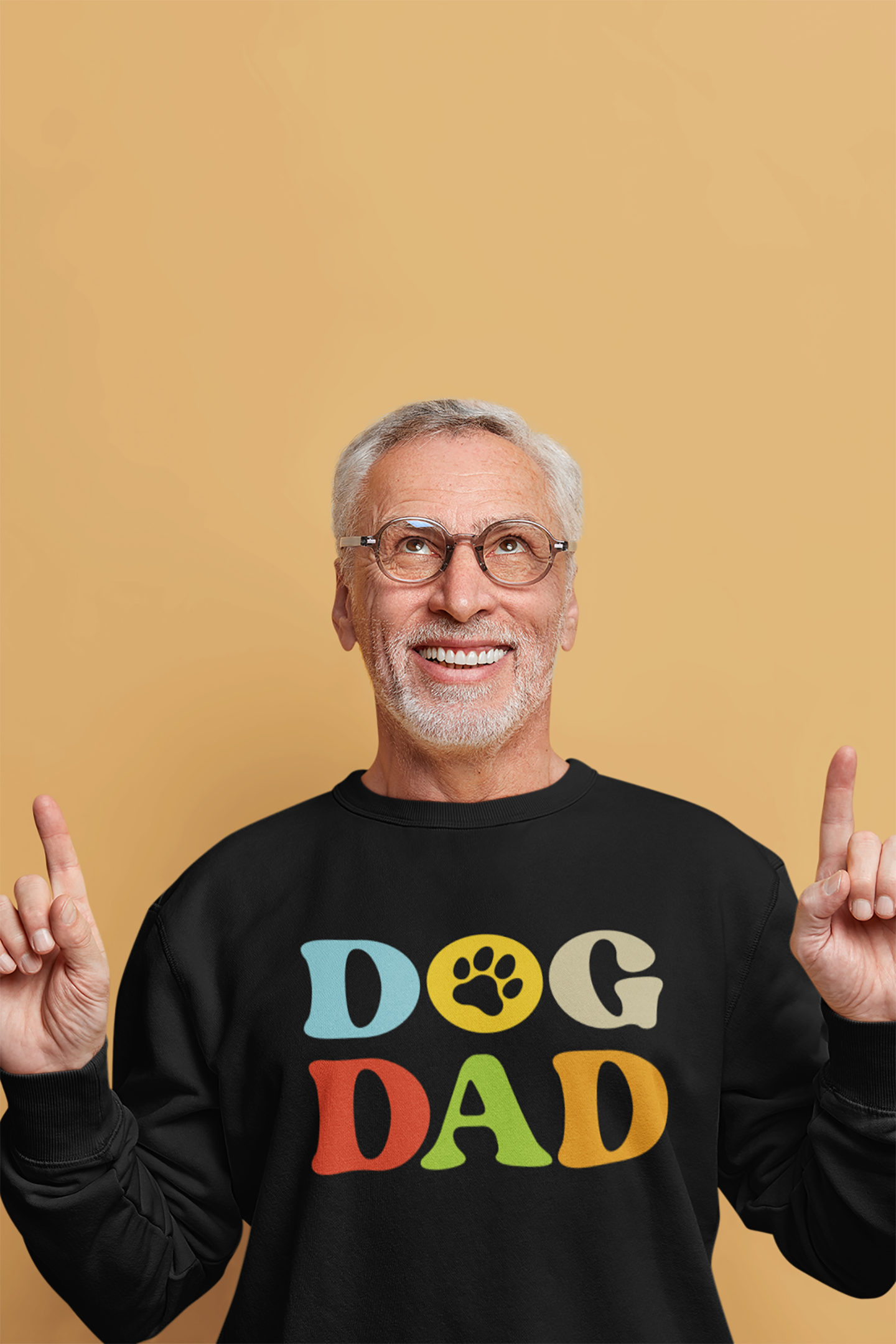 Colorful Dog Dad Men's Heavy Blend Crewneck Sweatshirt