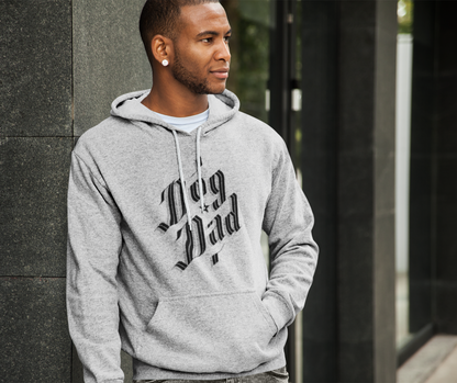 Sophisticated Dog Dad Men's Hooded Sweatshirt