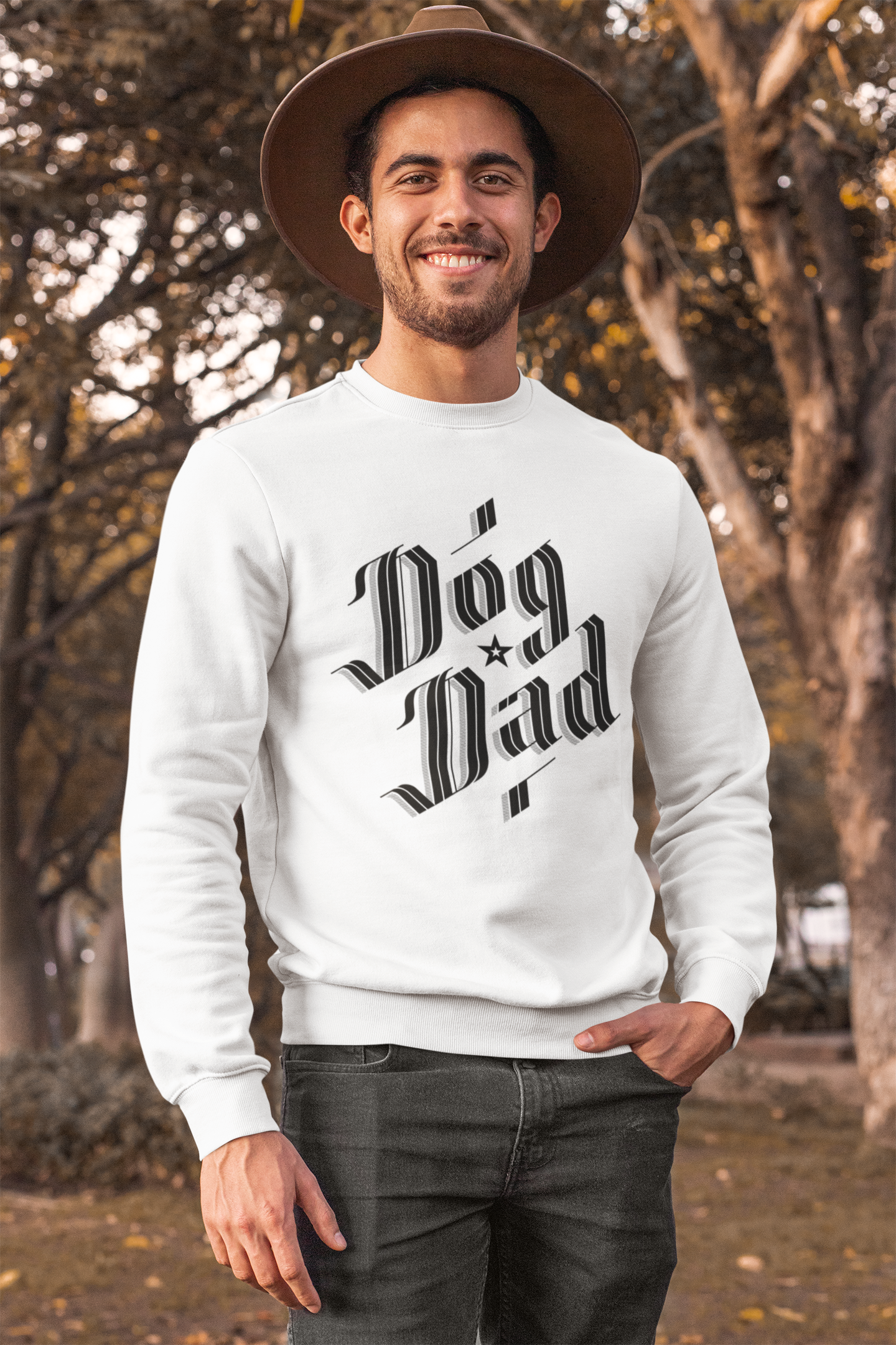 Sophisticated Dog Dad Men's Heavy Blend Crewneck Sweatshirt