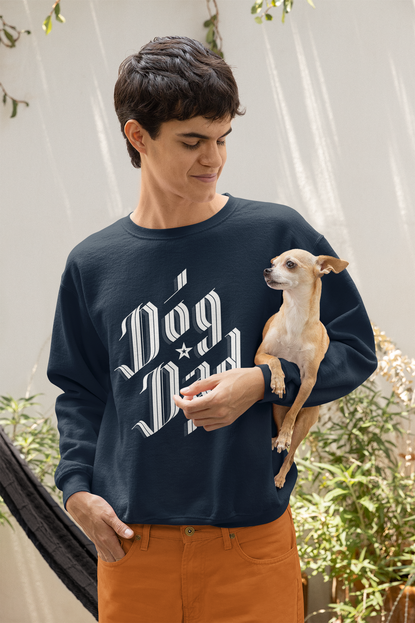 Sophisticated Dog Dad Men's Heavy Blend Crewneck Sweatshirt