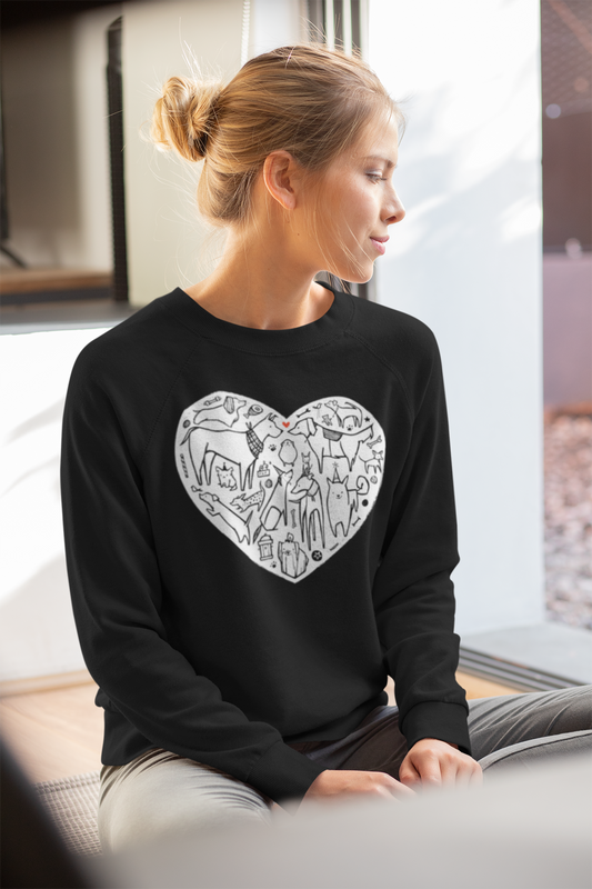 Dog Heart Women's Heavy Blend Crewneck Sweatshirt