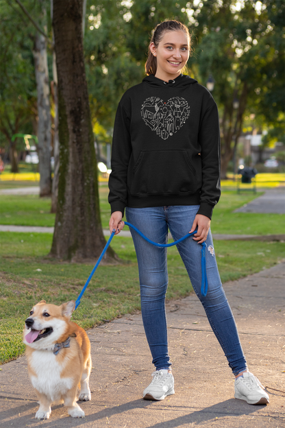 Dog Heart Women's Hooded Sweatshirt