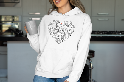 Dog Heart Women's Hooded Sweatshirt