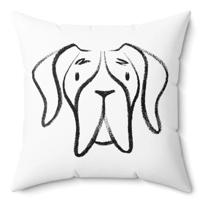 Dog BF#14 Spun Polyester Square Pillow