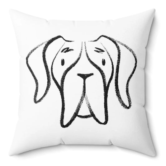 Dog BF#14 Spun Polyester Square Pillow
