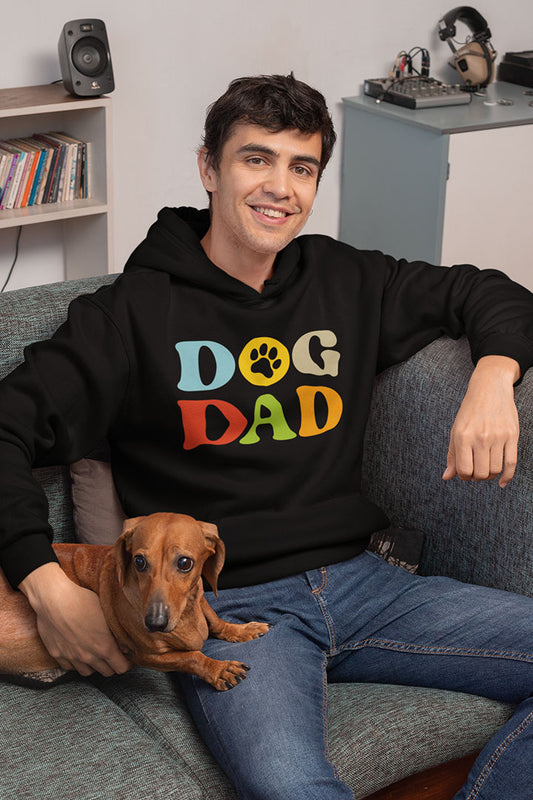 Colorful Dog Dad Men's Hooded Sweatshirt