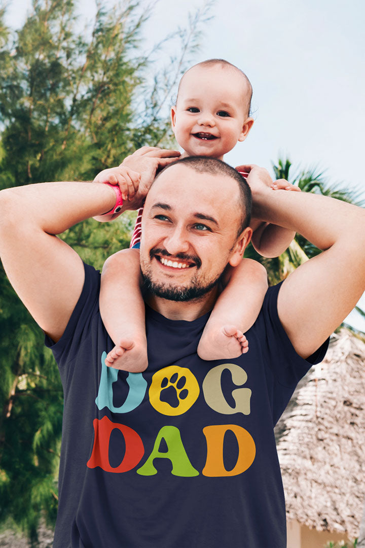 Colorful Dog Dad Men's Graphic Tee