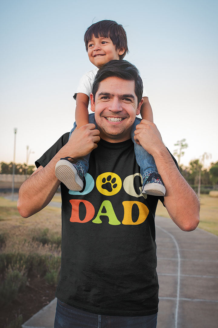 Colorful Dog Dad Men's Graphic Tee