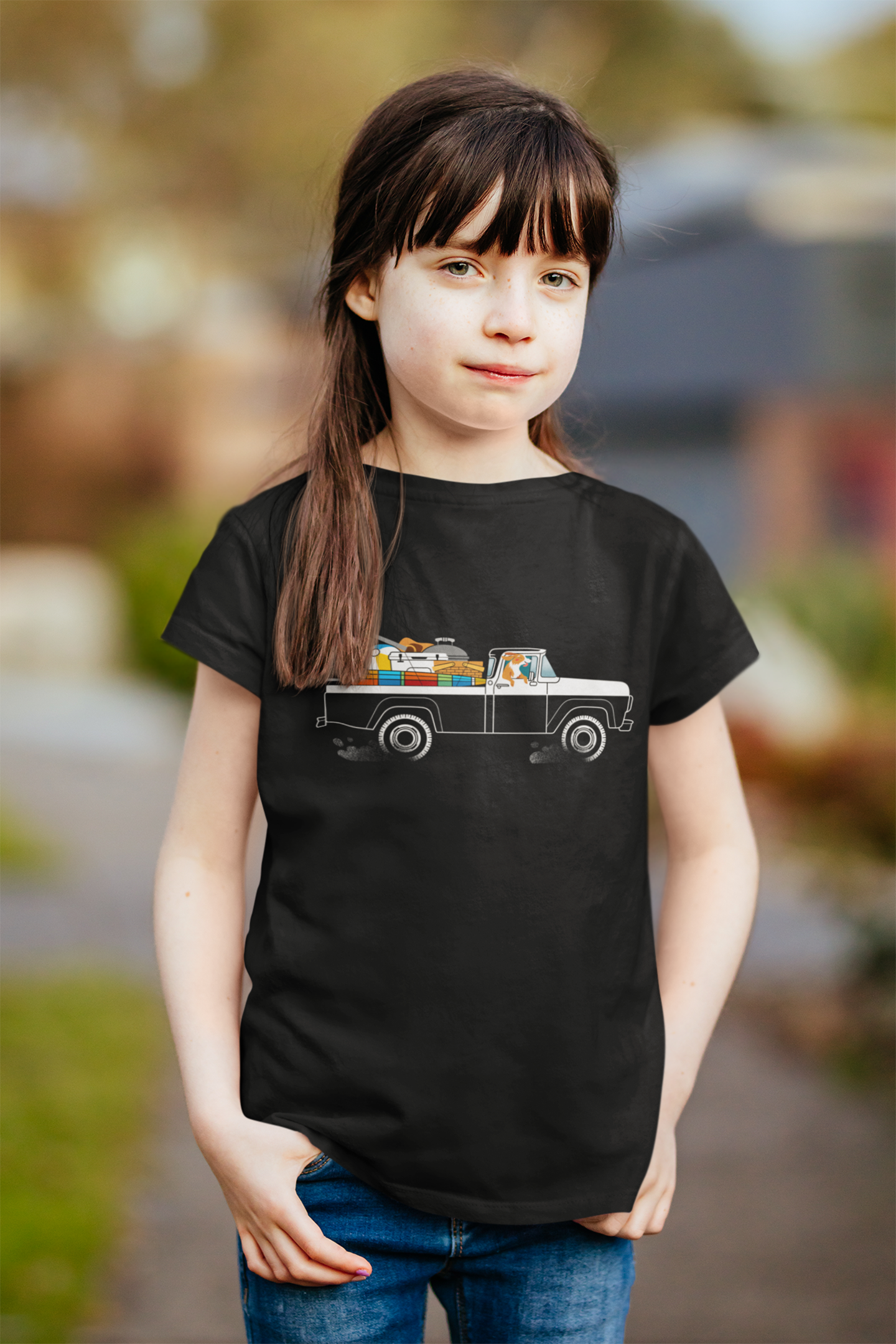 Ford Truck Beach Dog Kid's Graphic Tee