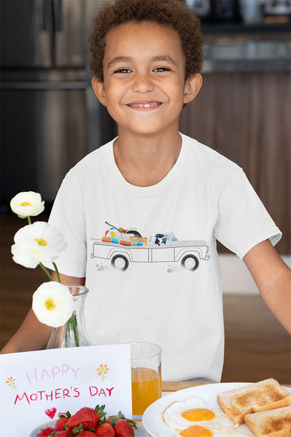 Ford Truck Beach Dog Kid's Graphic Tee