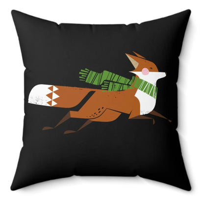 Fox on the Run Spun Polyester Square Pillow