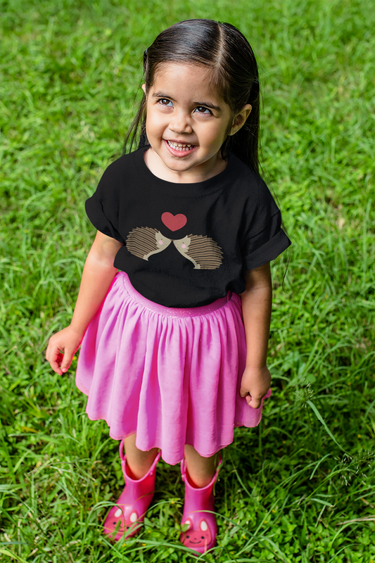 Hedgehog Love Kid's Heavy Cotton Tee