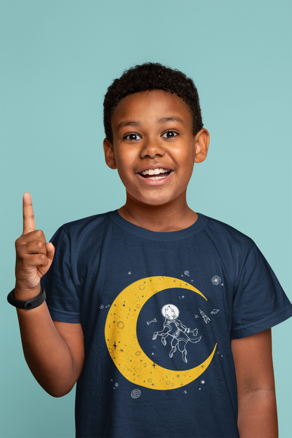 Yellow Moon Dog Kid’s Heavy Cotton Graphic Tee